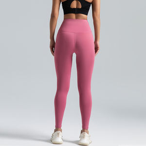 Shorts de Yoga de Cintura Alta, Ajustados, Sin Costuras, para Mujer, de Spandex/Poliéster, Largos, Ligeros, Transpirables, de Secado Rápido, Talla XL, Venta al Por Mayor - Product Image 5