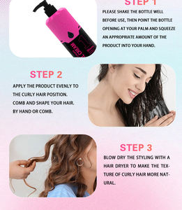 Crème définissante pour boucles naturelles, boucles rebondissantes sans rigidité, hydratation longue durée, boucles souples - Product Image 5