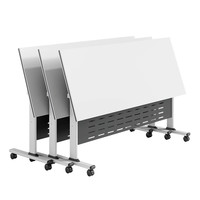 Table d'entraînement pliante moderne en métal pliable et empilable pour l'école, réunion et salle à manger, mobilier de bureau à vendre
