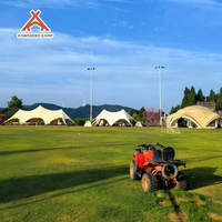 Tente de glamping de luxe imperméable Kawagebo Kamp (KK) pour événements, mariages, fêtes, protection UV, tente de réception en forme d'étoile