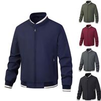 Blouson aviateur homme personnalisé avec logo OEM, léger, coupe-vent, fermeture éclair intégrale, style baseball, vente en gros