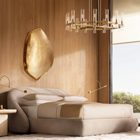 Meubles artisanaux Rhoohill, lit de luxe pour chambre à coucher, style américain classique, lits simples de haute qualité, lit en tissu velours taille Queen