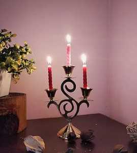 Elegant <b>Antique</b> <b>Brass</b> Three-Arm Candle Holder for Tabletop Decor Decorative <b>Brass</b> Candle Holder Stand for Living Room - Product Image 3