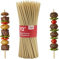 Brochettes de barbecue jetables en bambou en gros, emballage personnalisé, bâtonnets de kebab en bambou naturel pour grillades