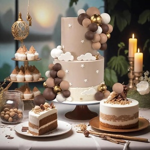 Ensemble de 30 décorations en mousse dorées, brunes et beiges pour fête d'<span class=keywords><strong>anniversaire</strong></span>, décorations de fête - Product Image 4