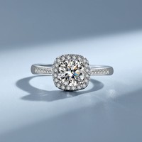 Bague de fiançailles personnalisée en or massif 18 carats avec moissanite CVD certifiée IGI, taille ronde, 1 carat, bijoux en or pour femmes
