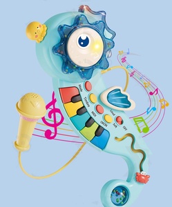 Wholesale Kids Seahorse Piano <b>Keyboard</b> With Microphone Flash Light Musical Toy Early Education Entertainment Toy - Product Image 2
