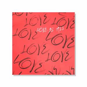 กระดาษห่อช่อดอกไม้เคลือบ PE กันน้ำ หลายภาษา ลาย I Love You พิมพ์ลายจดหมายรัก บรรจุภัณฑ์ดอกไม้ 56x56 ซม. - Product Image 1