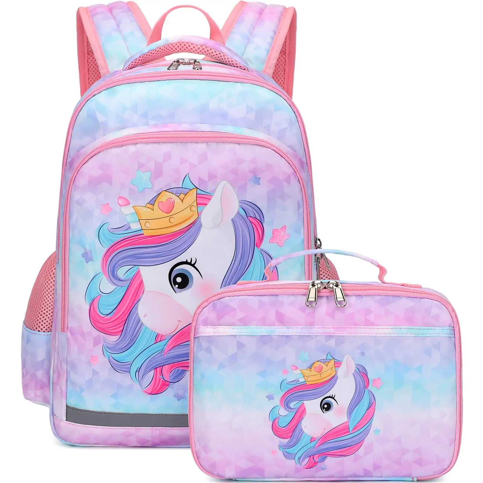 Girls Backpack children's schoolbag with insulated lunch tote bag Kids Student Child Teenagers Book School Bags for girls