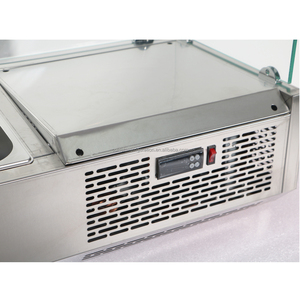 Encimera comercial de alto rendimiento, Enfriador de exhibición de barra de ensalada, equipo de refrigeración de acero inoxidable, ventilador directo de aire - Product Image 4