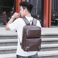 Sac à dos pour ordinateur portable en cuir PU de bonne qualité, sac à dos tendance, imperméable, sac à dos pour collège