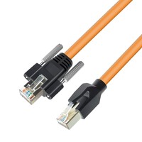 Câble de connexion pour caméra CCD à coude 10 Gigabit Orange pour diagnostic automobile