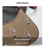Tas Selempang Wanita Kustom Vintage Warna Kontras Retro dengan Tali Bahu yang Dapat Disesuaikan untuk Perjalanan Sehari-hari dan Belanja Jalanan.