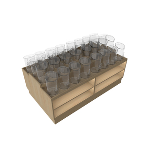 Exhibidor de Alimentos a Granel de Madera Premium con Contenedores Transparentes de Gravedad para Especias y Granos - Product Image 3