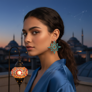 Pole Star Design Ear Jackets <b>Earring</b> North Star <b>Earring</b> Turkish Wholesale Handcrafted 925 Sterling Silver Jewelry - Product Image 3