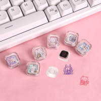 Keycap Stamp Customized Bubble Ball Stamp Custom OEM Stationery Office Stamper Stamp Trodat Stamp Round Self Inking Rubber