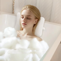 Coussin de bain spa TONGXIN 3D-S de style classique - Séchage rapide, forme carrée, coussin papillon en maille 4D, rembourrage PVC pour le bain