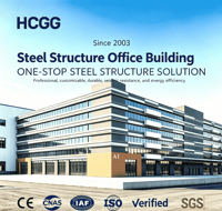 Estructura de Acero para Edificios de Oficinas Prefabricados de Múltiples Pisos, Columna Tipo Caja con Viga en H, Construcción Rápida