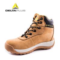Chaussures de sécurité montantes en cuir suédé Deltaplus 301912 anti-choc, anti-perforation, résistantes à l'huile, antidérapantes, résistantes à la chaleur en PU