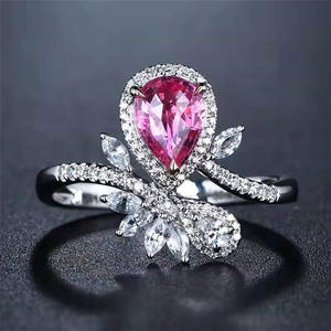 Modischer Schöner Schmuck Designer 18k Gold Damen Fingerring 0,95ct Natürlicher Rosa Saphir Steinring - Product Image 4