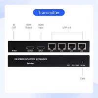 150M 1x4 HDMI Splitter Extender 1080P60 sur câble Cat6 HD 1 en 4 sorties 1 émetteur à 4 récepteurs