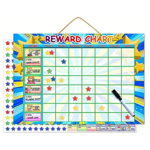 Wholesales Custom Encourages Good Behavior Magnetic Star Reward Chart For Kids Education