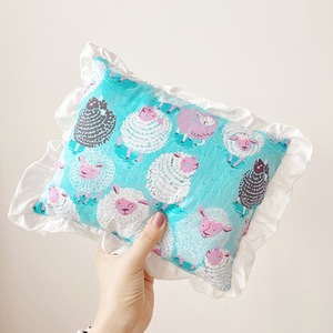 Estilo nórdico puro algodão pequeno quadrado sesta travesseiro macio bebê calmante almofada com renda impressa digital para dormir - Product Image 3