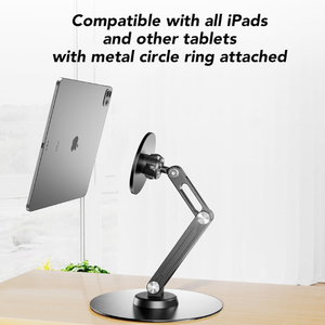 180 réglable 360 rotatif facile à utiliser en alliage d'aluminium <span class=keywords><strong>support</strong></span> de tablette <span class=keywords><strong>support</strong></span> de bureau magnétique pliable pour supports de <span class=keywords><strong>PC</strong></span> - Product Image 3