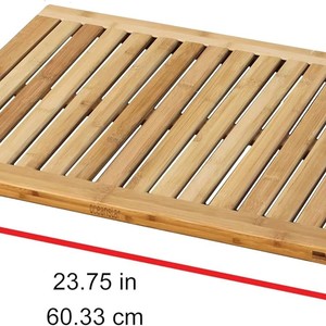 Modern minimalist washable <b>bamboo</b> bathroom <b>mat</b>, non-slip and leak-proof shower <b>mat</b>. - Product Image 2