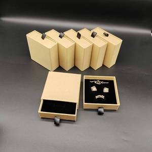 Natural Eco Jewelry Drawer <b>Box</b> | Ribbon Tab Sliding Case with Foam | 20Y Source - Product Image 6