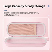 Étui rigide EVA rose mince et long pour appareils électroniques, grande capacité, antichoc, protection intégrale, poche en maille, fermeture éclair, personnalisable OEM, vente en gros
