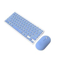 Diskon besar 2025 kibor game nirkabel 2.4G BT, Keyboard dan Mouse game desain Mini Kombo untuk penggunaan kantor