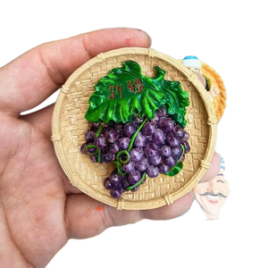 Yijia Xinjiang Tourisme Caractéristique Culturel Et Résine Réfrigérateur Autocollants, Pain Naan, Bière, Hami Melon, Raisin, Ma - Product Image 3