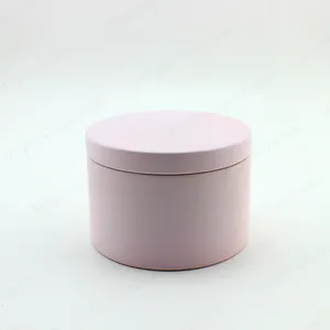 Wholesale Mini Empty Tin Can Matte Pink Metal Tin Candle