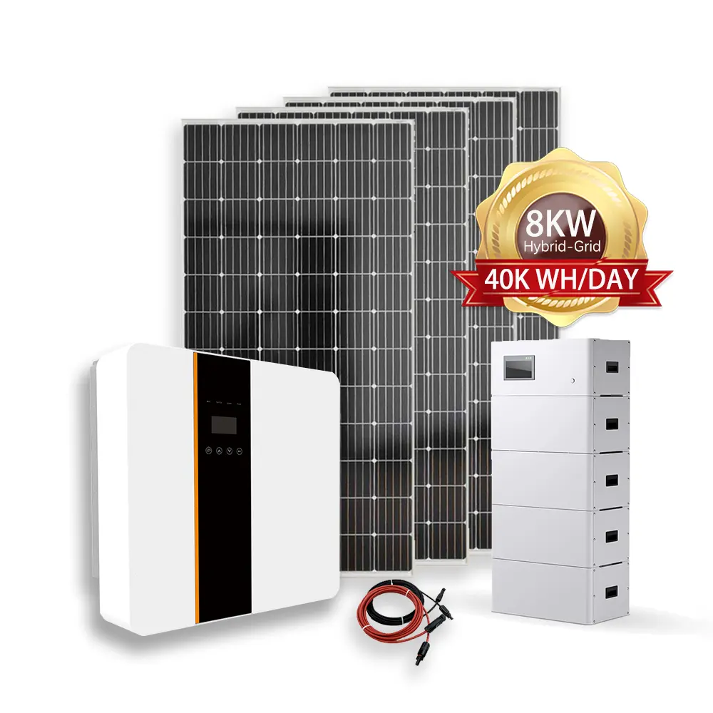 Mini Home Power 8kw Solar System 555w Solar Panel 8kw Solar inverter With 10kw Solar System Battery Balkonkraftwerk