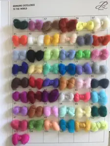 Bán Buôn 100 Màu Sắc Kim Felting Len Sợi Chunky Đan Roving Sợi Cho Felted Len DIY Quay Vật Liệu Gói