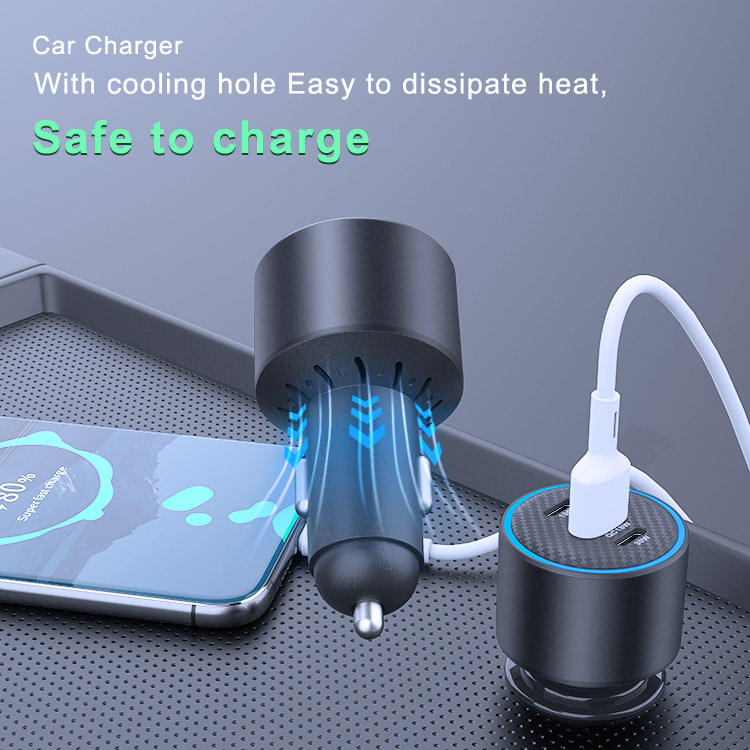 130W Dual-Port Car Phone Charger Fast Charging - Image 8