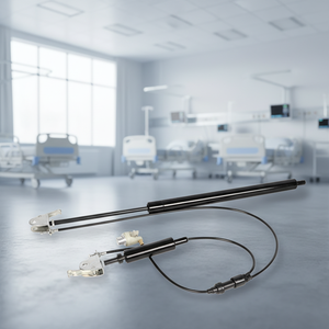 Vérins à gaz réglables et verrouillables, cylindres hydrauliques en acier/acier inoxydable, capacité de charge 20-100 lb, course 30-500 mm, 80 000 cycles - Product Image 1