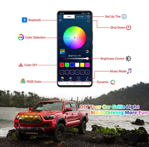 Kit de Luces LED RGB LUMA de 4 Piezas para 16-23 para Deportes/Todoterreno, Conexión APP Plug and Play, Parrilla Delantera, Nuevo Plástico - Product Image 6