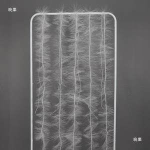 Rideau de fond de scène de mariage LANJO, directement de l'usine, en fil de nylon perlé et cristal, avec plumes blanches, pour l'aménagement de la zone d'accueil - Product Image 3