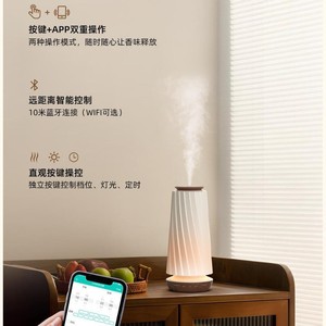 เครื่องกระจายกลิ่นหอม 0.5 ลิตร แบบพ่นหมอก ควบคุมผ่านแอป ใช้ในบ้าน/เชิงพาณิชย์ เงียบ 30 เดซิเบล แบบเสียบปลั๊ก ชาร์จไฟได้ - Product Image 1