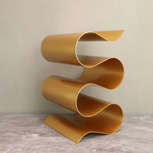 Environmental Protection Desktop Decoration S Shape Metal Wine Bottle Holder Sample Room Wine <b>Cabinet</b> - Product Image 3