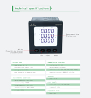 Ampèremètre numérique triphasé LCD ES72Y-I3 72x72mm à montage sur panneau, entrée 5A 1A, Modbus RS485, précision classe 0.5 EastSong