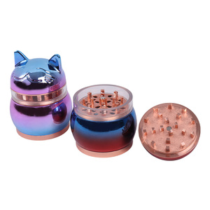 LC nuovi accessori per <span class=keywords><strong>il</strong></span> fumo rana a forma di <span class=keywords><strong>gatto</strong></span> placcatura di tabacco smerigliatrice fantasia in lega di zinco frantoio per negozio di fumo - Product Image 3