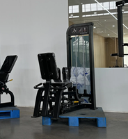 Machine à adducteurs et abducteurs de cuisses SK Commercial Selectorized, double, avec poids de 70 kg, en acier Q235 de 3,0 mm