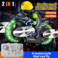 Moto drone télécommandée amphibie 2-en-1 2,4 GHz avec maintien d'altitude, retournement à 360° et mode sans tête