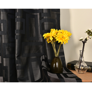 Personnalisé 100% Polyester Beige Noir <span class=keywords><strong>Ardoise</strong></span> Marron Jaune Isolé Blackout floral Salon coton imprimé Fenêtre Rideaux - Product Image 6