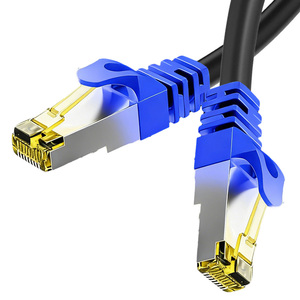 สายเคเบิลอีเธอร์เน็ต Cat8 40Gbps 2000MHz SFTP ป้องกันสัญญาณรบกวน สายแพทช์เน็ตเวิร์คทองแดงแท้ สำหรับเซิร์ฟเวอร์ศูนย์ข้อมูล AI Big Data - Product Image 2