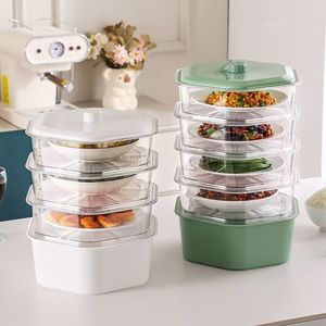 Food <b>Storage</b> <b>Container</b> Set <b>Stackable</b> Rectangle With Clip On Lid For Kitchen Use - Product Image 1