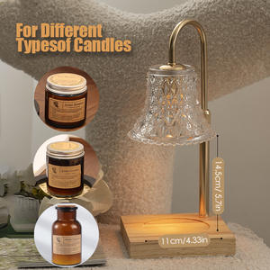 Lampe de table en bois aromatique à bas prix Parfum Bougie parfumée Réchauffeur Lampe maison Brûleur de cire électrique avec minuterie d'ampoules GU10 - Product Image 5